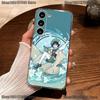 G-Genshin Impact Venti Barbatos Phone Case For Samsung S30,23,21,22,20, FE lite,S10,9,8,7 PIus Note20ultra Soft Transparent