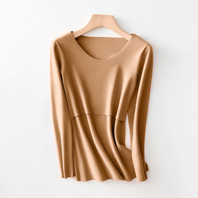 Německý sametové těhotenské a kojící termotriko na podzim/zimu