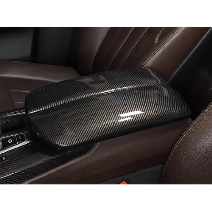 2x ABS Kolfiber Mittkonsol Armstödskydd För BMW X5 X6 F15 F16 2014-