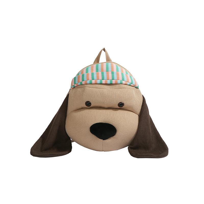 3D Cartoon Dog Backpack for Women - Large-Capacity Schoolbag with Doll Gift