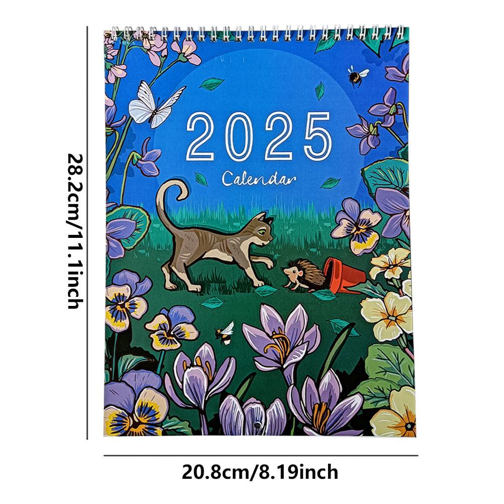 

Calendar 2025 Spiral Animal And Nature Home Wall Office Decoration New Gift Year