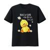 Just a Girl Who Loves Ducks Cute Duck Lover Owner T Shirt Vintage Washed Casual Streetwear Fashion Top For Everyday Wear