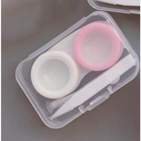 

1 шт. Прозрачный практичный портативный женский футляр для контактных линз для путешествий, держатель для хранения контактных линз