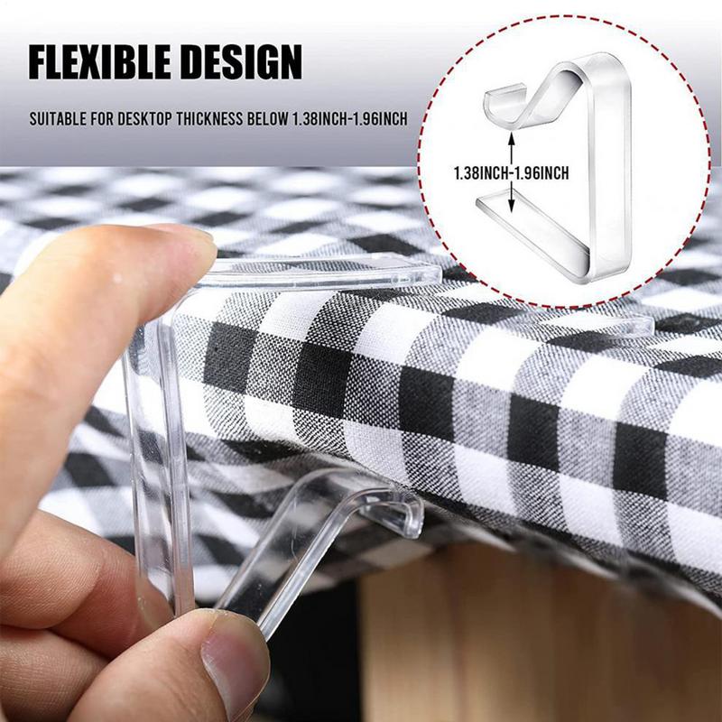 Tablecloth Clips Holders Transparent Holder Clips Windproof Table Cover Clamps For Restaurant Party Wedding Graduation