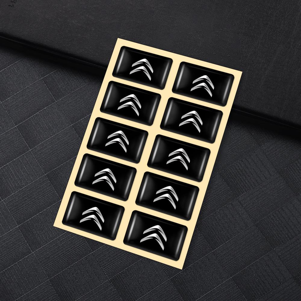 10KS 3D Epoxidová Samolepka na Interiér Auta Dekorativní Doplňky Pro Citroen C1 C2 C3 Grand C4 Picasso C4L VTS C-ELYSEE DS C5X
