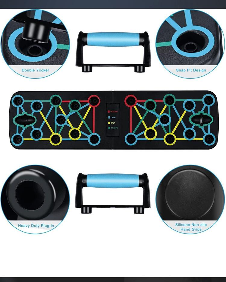 Cross-Border Foldable Push-Up Board: Multifunctional Chest Muscle Training Aid for Home Fitness