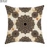 2D Flat - 1pc 2D Flat Throw Pillow Covers Mandala Bohemian Cushion Cover Beige Brown Black Soft Velvet Washable Pattern Pillow Covers Living Room Bedr