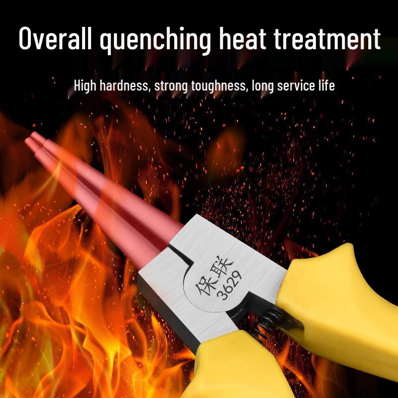 7-Inch Multifunctional Snap Ring Pliers for Internal & External Use - Professional Circlip, Retaining, Expanding, and Spring Pliers