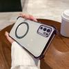 Case for Xiaomi Redmi Note 10 5G,POCO M3 Pro 5G Clear Magnetic Casing Electroplated Lens Frame Phone Cover