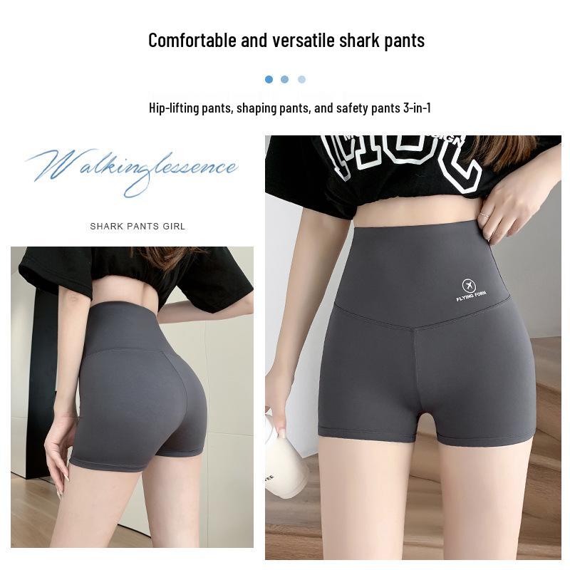 Femei Vară Subțire Control Abdomen Anti-Expunere Nailon Scurt Scurt (Plus Size)