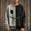 Men's Long Sleeve Pullover Sweater Casual Halloween Print Knit Oversized Sweater