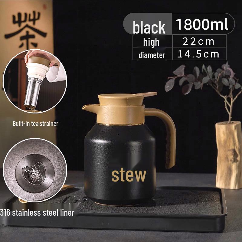 2026 Insulated Stainless Steel Mute Teapot & Brewing Pot