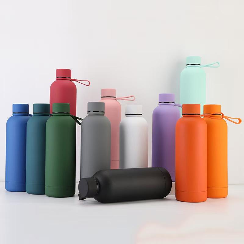 American Small-Mouth Double-Layer Stainless Steel Vacuum Flask Large Capacity Outdoor Portable Sports Water Cup