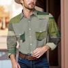 Men'S Fashionable Lapel And Shoulder Length Long Sleeved Casual Top