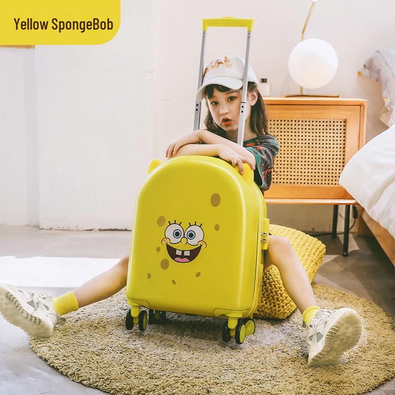 18-Inch Kids' Cartoon Trolley Suitcase with Combination Lock – Ideal Cabin Luggage for Boys and Girls