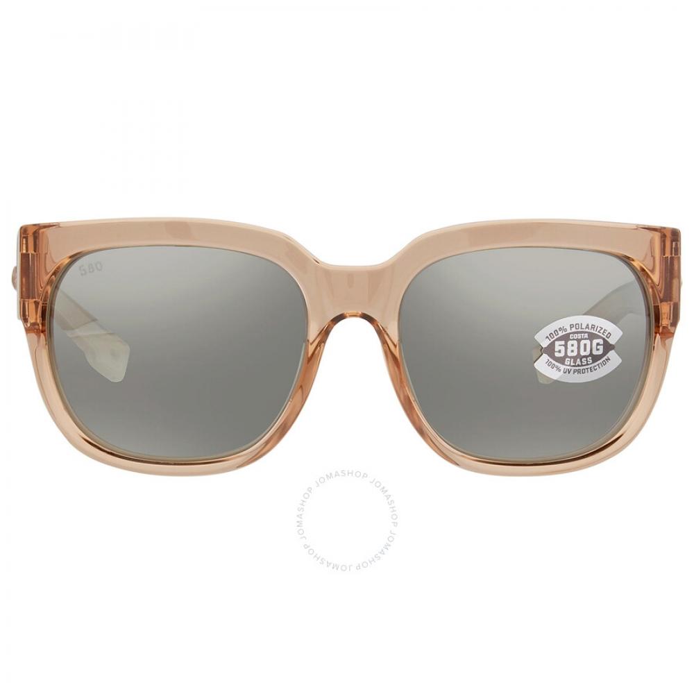 

Costa Del Mar Waterwoman 2 Grey Silver Mirror Glass Polarized Cat Eye Ladies sunGlasses Wtr 252 Osgglp
