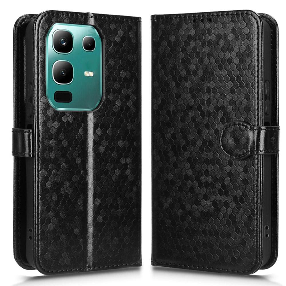 For Infinix Note 50x 5G Wallet Case Dot Pattern Imprint PU Leather Phone Cover