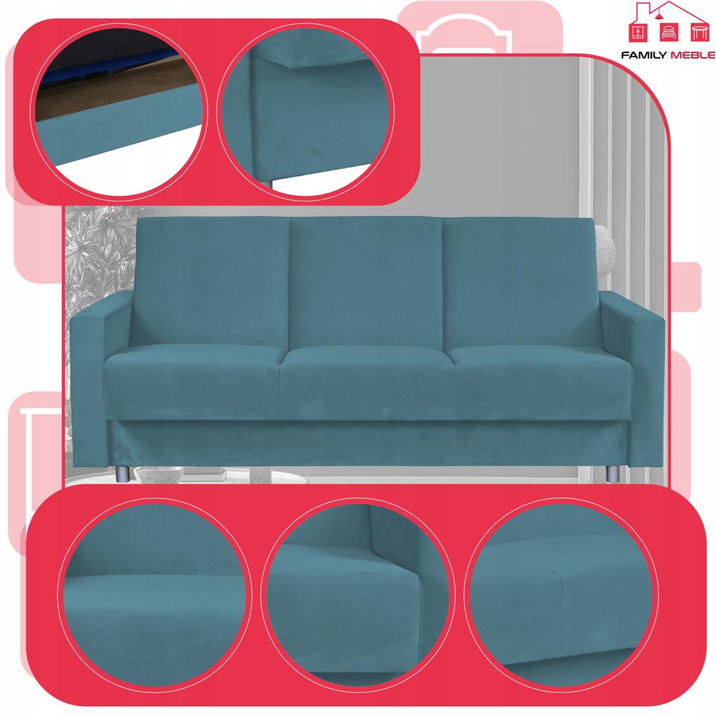 Sofa Sofa Alicja Sofa Bed Bonell Bed Family Furniture Blue