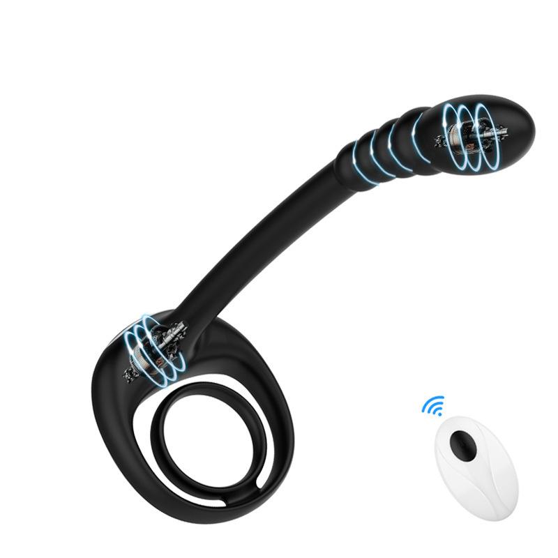 Cockring Prostata Vibrator Sexspielzeug für Männer APP Drahtlos 10 Modi Hodenmassage Anal Butt Plug Penisring Männlicher Masturbator 18