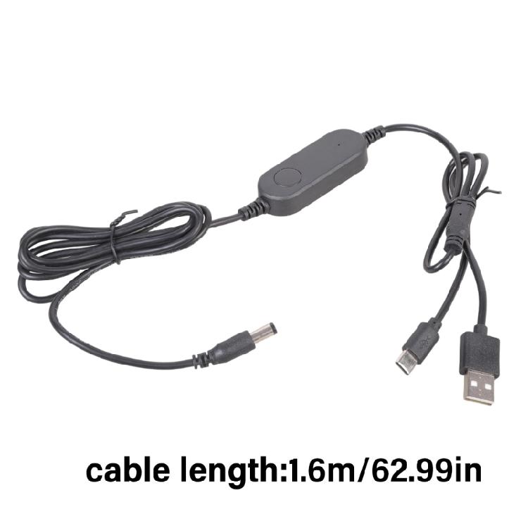Switching Control Cable USB C+USB To DC5.5mmx2.1mm Converter Cord 12V12W Output For Digital Accessories Portable Use