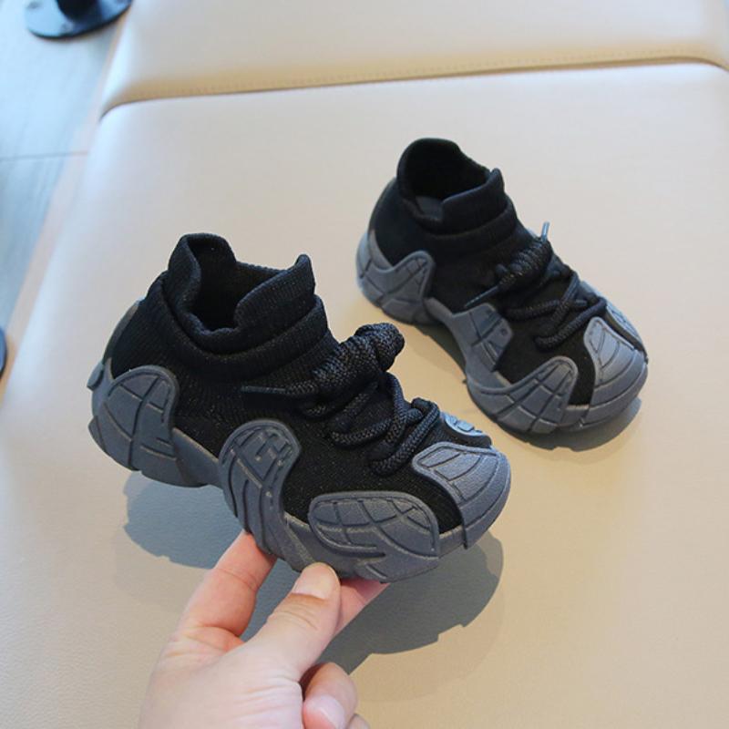 Children's sports shoes, spring and autumn boys' casual shoes, mesh shoes, fly woven girls' socks shoes, baby white shoes