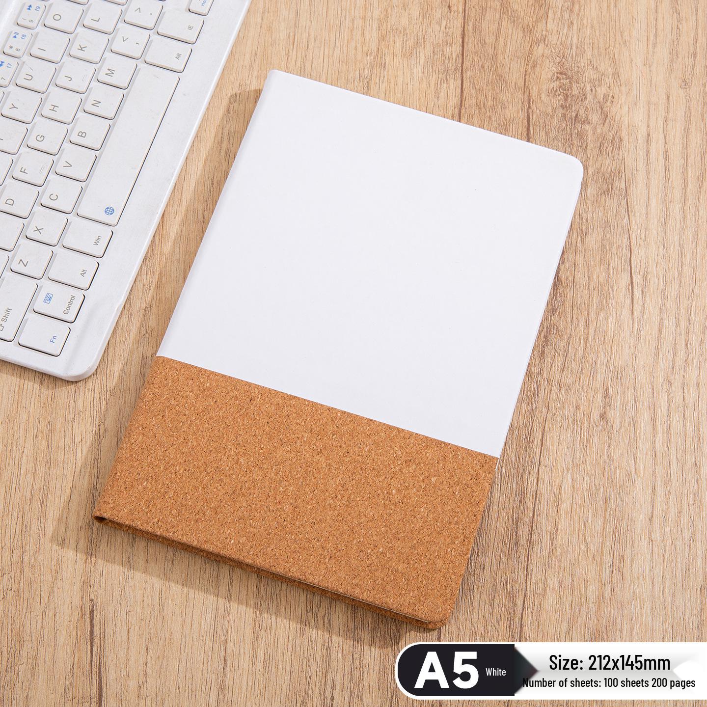 A5 Cork Creative PU Patchwork Notebook Set with Customizable Logo