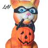 Little Red Riding Hood Cat Halloween Figurine Resin Miniature Statue Desktop Animal Ornaments Wizard Statue with Witch Hat/Cloak/Pumpkin Lamp Design