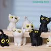Ornamenti di Gatto Occhi Grandi Stampati 3D Mini Statue Gattino Carino in Miniatura Artigianato per Micro Paesaggi Piccoli Ornamenti Decorazione da Scrivania