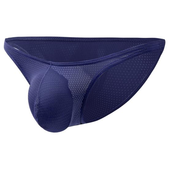 Men Underpants Highly Elastic Breathable Non-Fading Low Waist Friendly To Skin Moisture Wicking Nylon Stretchy Mesh Men Briefs Bikini Underpants