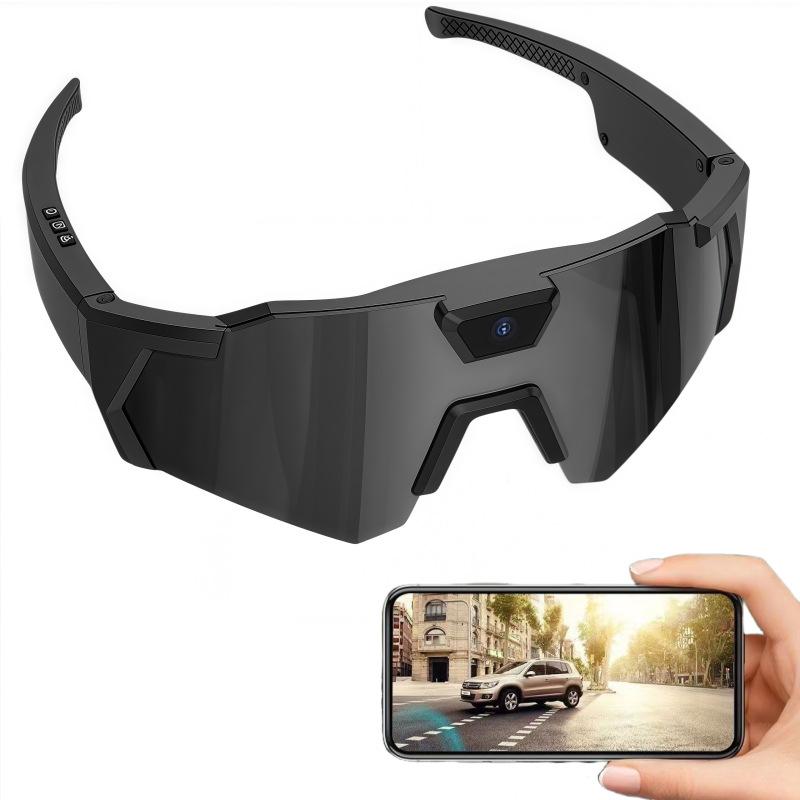 Gafas Inteligentes con Cámara Transfronterizas Gafas de Sol Deportivas para Ciclismo al Aire Libre Gafas de Esquí Control por Botón Pulsador Montura de Plástico Descarga de Teléfono