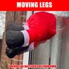 Animated Crashing Santa And Reindeer Window Decoration With Moving Legs Kicking Christmas Festives Home Decors Ornament