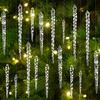 Crystal Clear Christmas Tree Ornaments Icicle Decorations For Holiday & Winter Party Decor Holiday Decorations