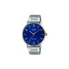 CASIOSTANDARD Series Classic Simple Exquisite Fashion Blue Waterproof Quartz Movement Stainless Steel Strap Japanese and Korean MTP-VT01D-2B2
