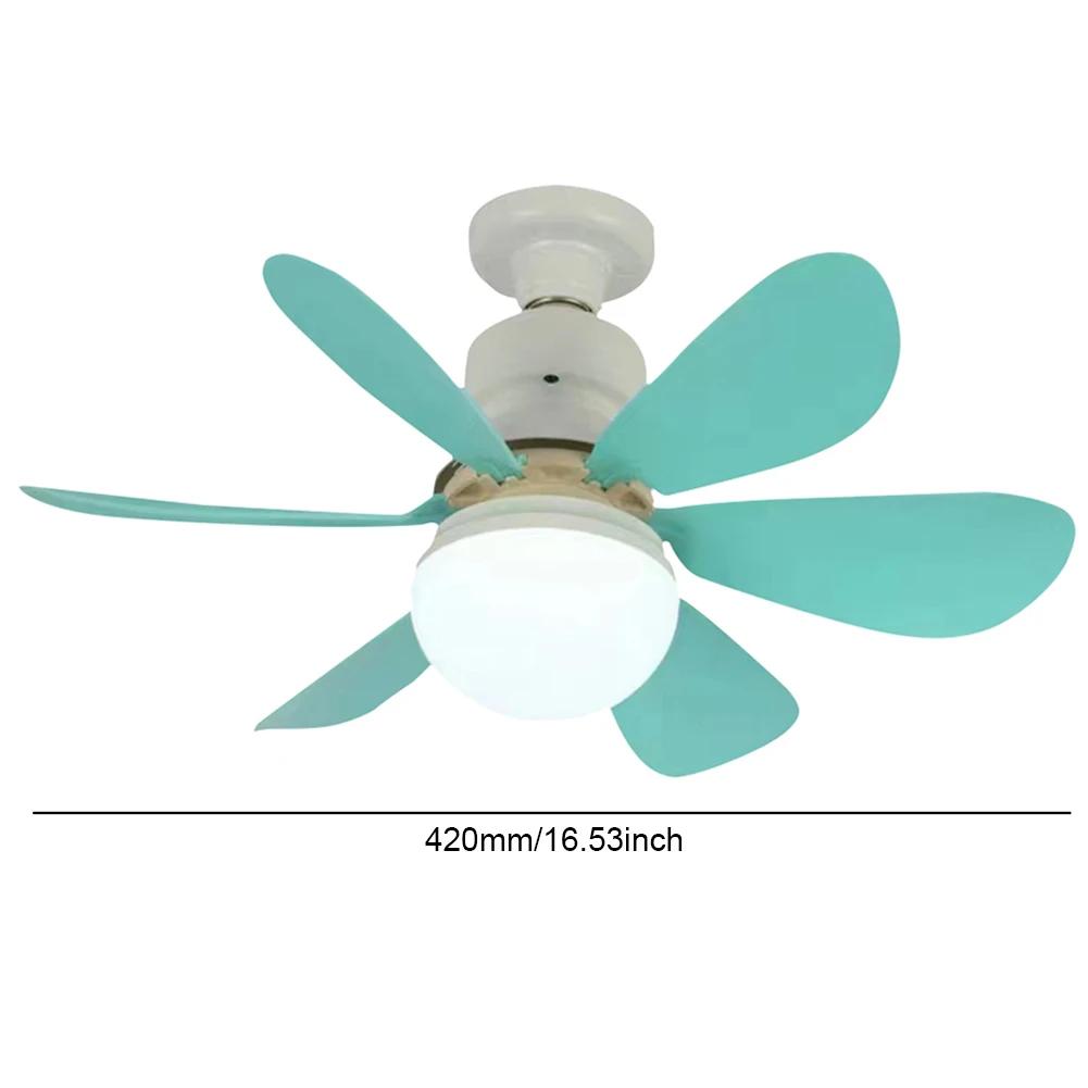 Ventilator cu priză E27 Lumină cu LED Baza E27 42cm Ventilator de tavan LED modern, cu telecomandă, candelabru, ventilator de tavan 3 viteze pentru dormitor, bucătărie
