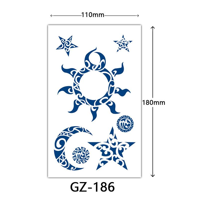 Herbal Semi-Permanent Tattoo Sticker, Animal English Totem Tattoo Sticker, Sweat-Proof Waterproof Tattoo