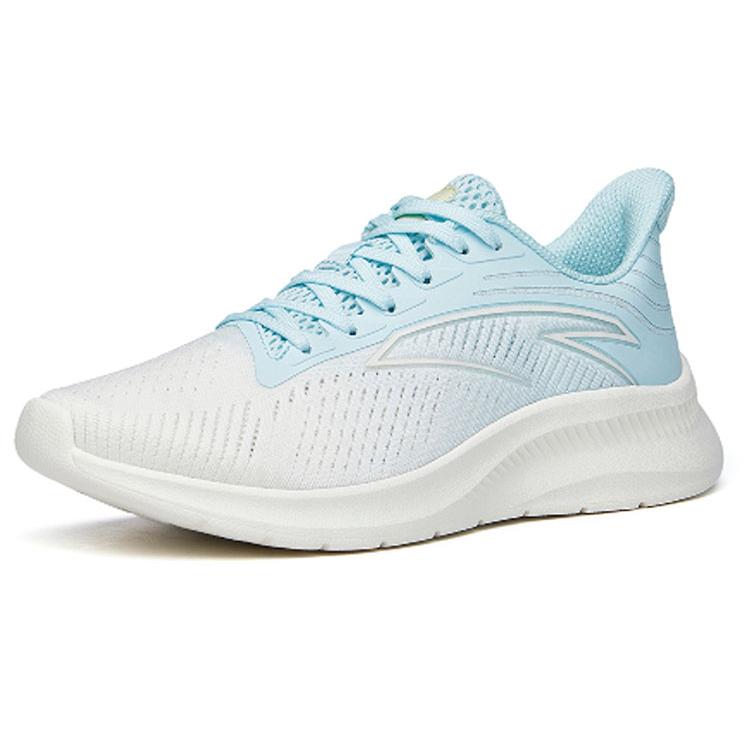 New Anta Cushioning Anti Slip Wear Resistant Breathability Low Top Running Shoes Women's Glacier Blue Lightweight 922235521-4
