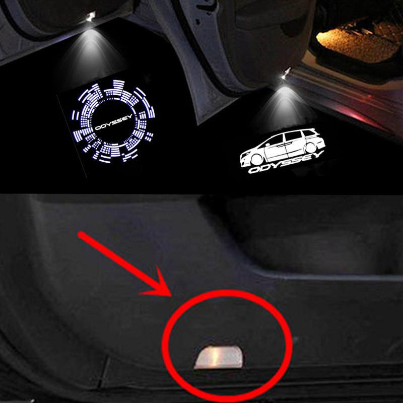 2Pcs Car Door Projector LED Lights Ghost Shadow Welcome Lamp For Honda ODYSSEY 2022 2021 2020 2019 2018 2017 2016 2015 2014-2002