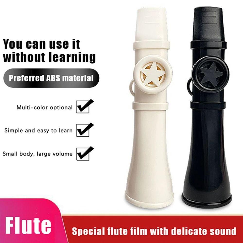 Flute-shaped Kazoo Instrument Wear-resistant ABS Kazoo Instrument Colored Flute  Performance