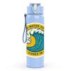 1PC Ocean Wave Circle Badge Surf Print 750ml Color Plastic Sports Water Bottle Leakproof Flip Straw Lid Suitable for Sports Office Home Use
