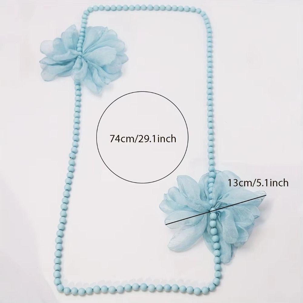 Handcrafted Glass Beads Big Flower Necklace Flower Designing Waist Chain  Everyday Outfits