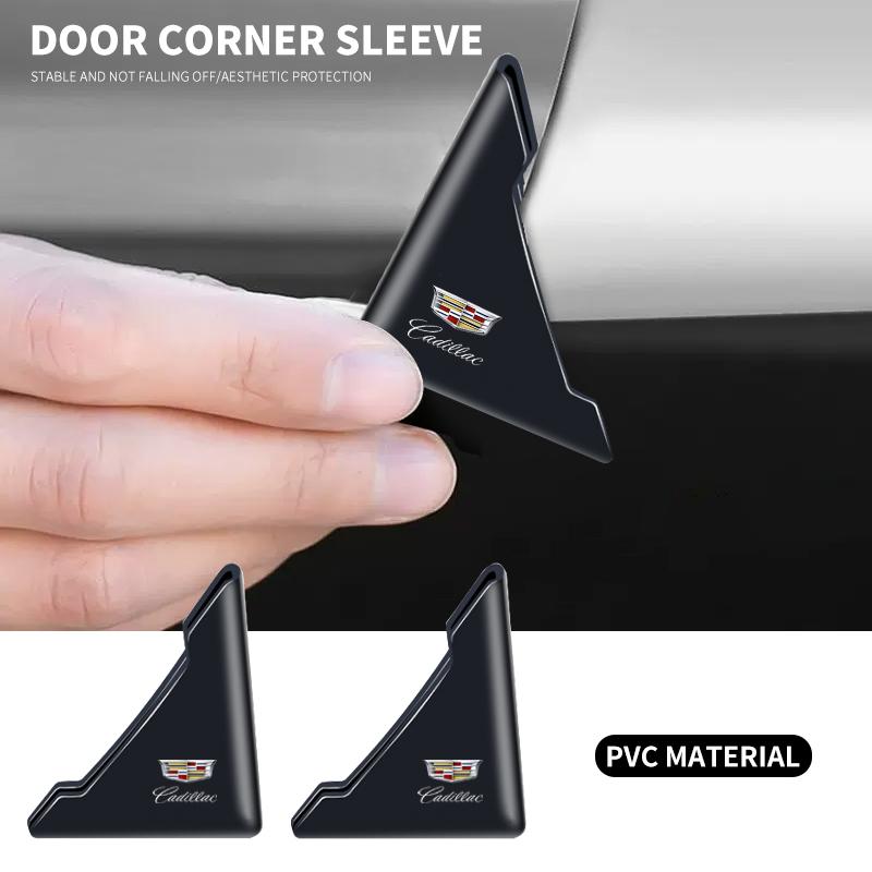 2Pcs Car Door Corner Protective Cover Door Scratch Protector for Cadillac SRX Escalade CTS BLS ATS DTS XTS SLS XLR V Deville CT5