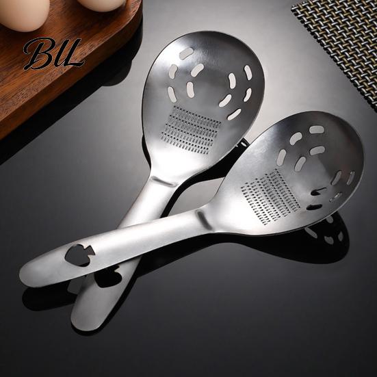Space Saving Kitchen Accessories Stainless Steel Grinding Spoon, Garlic Ginger Mashing And Egg Separating Multifunctional Tool, Non Slip Handle