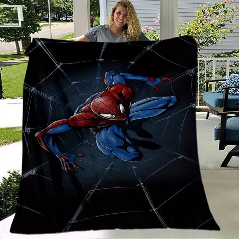 1pc Spider-Man Printing Blanket - Soft, All-Season Throw for Office Blanket, | Personalized Gift with Adorable Cartoon Design