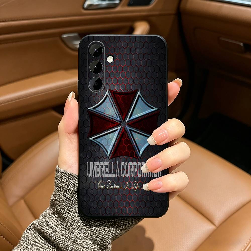 U-Umbrella -Corporation Black Soft Silicone Phone Case for Samsung Galaxy A73, A71, A72, A70, A53, A52, A51