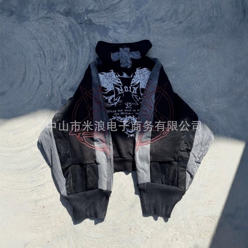 Unisex Oversized Hooded Sweatshirt With 3D Printed Graphic Streetwear Style Black Casual Long Sleeve Zip-Up