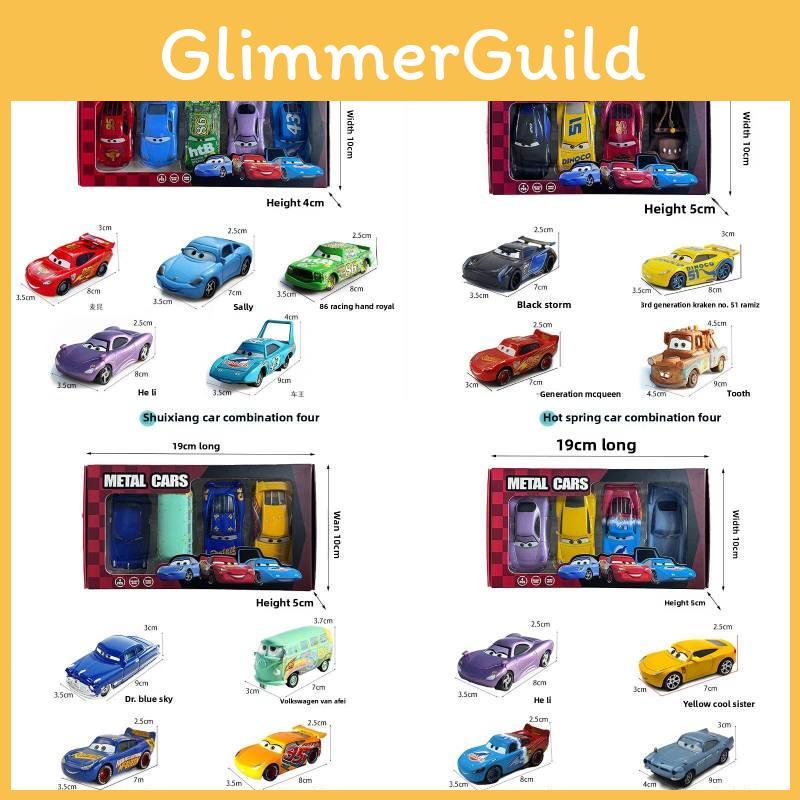 Cars Mcqueen Lightning Alloy Toy Car Set For Childrens Cartoon Gift Fun Box