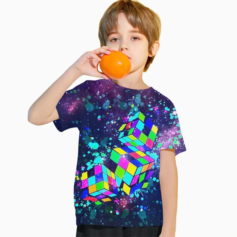Bob Kids Short-sleeved Summer Minions Baby Round Neck Cotton T-shirt Boys Girls Comfy Tops Cute T-shirt Tops High Quality Tees