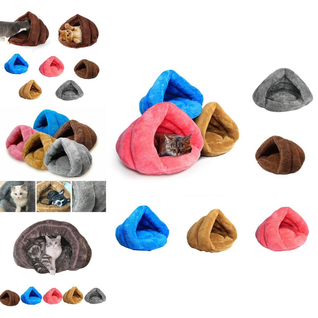 Ultraweiches Katzenbett mit umweltfreundlicher PP-Baumwolle und Plüschsamt