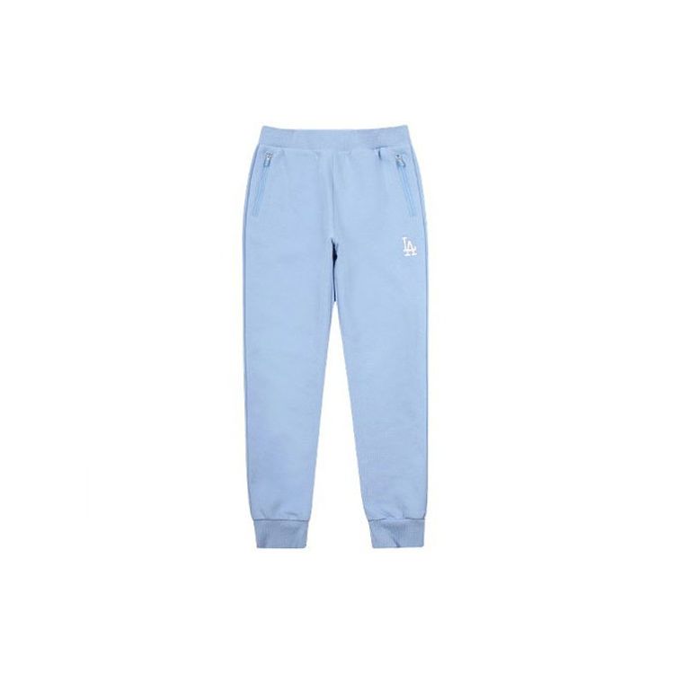 MLB Los Angeles Dodgers Macaron Cuffed Sweatpants Women bottoms Blue 31PTW1111-07S