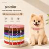 Waterproof Multi-color Leather Pet Collar with Bell, Non-Choking Design for Dogs and Cats